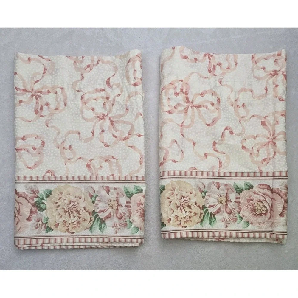 Vintage 80‎ 90s Cottagecore Grandmillennial Floral Valances Dots Romantic Set